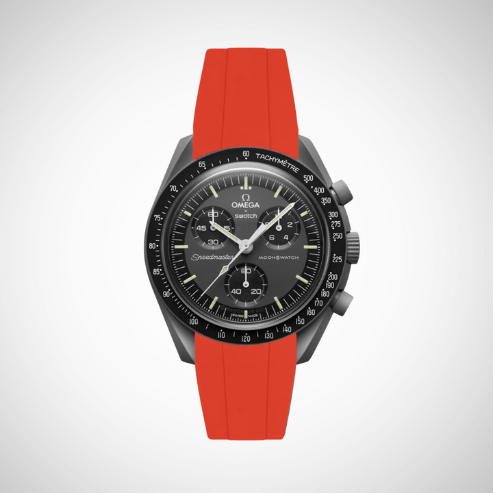 FKM Rubber Curved Strap for Omega X Swatch MoonSwatch Mission to Mercury