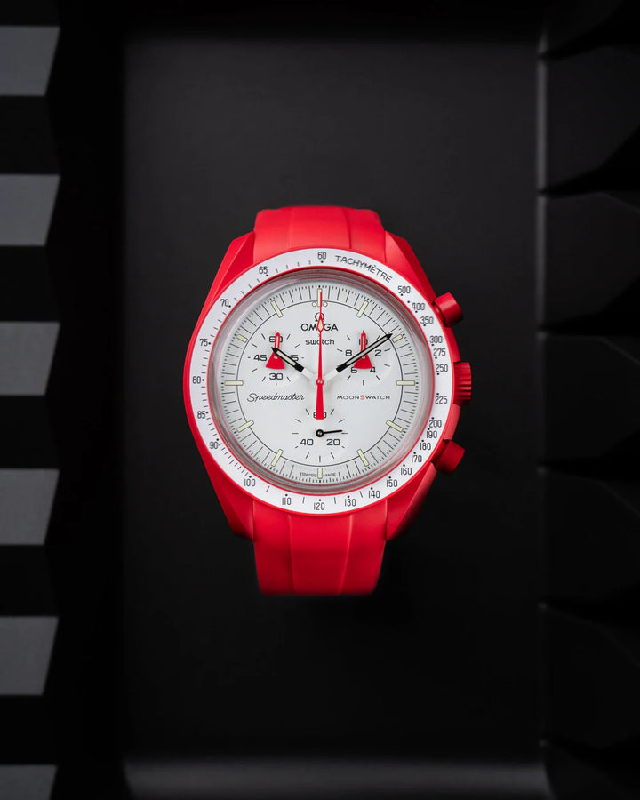 FKM Rubber Curved Strap for Omega X Swatch MoonSwatch Mission to Jupiter