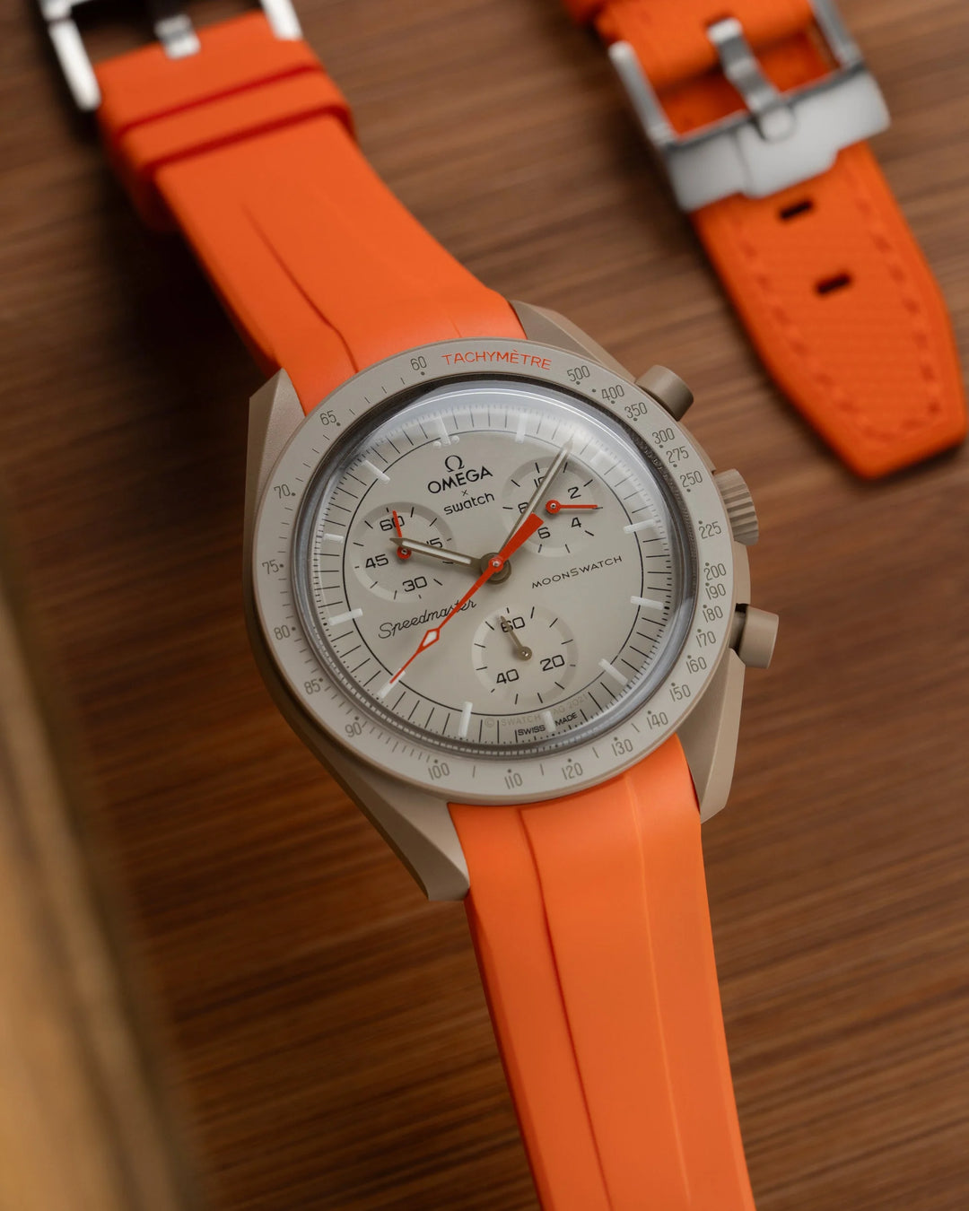 FKM Rubber Curved Strap for Omega X Swatch MoonSwatch Mission to Jupiter