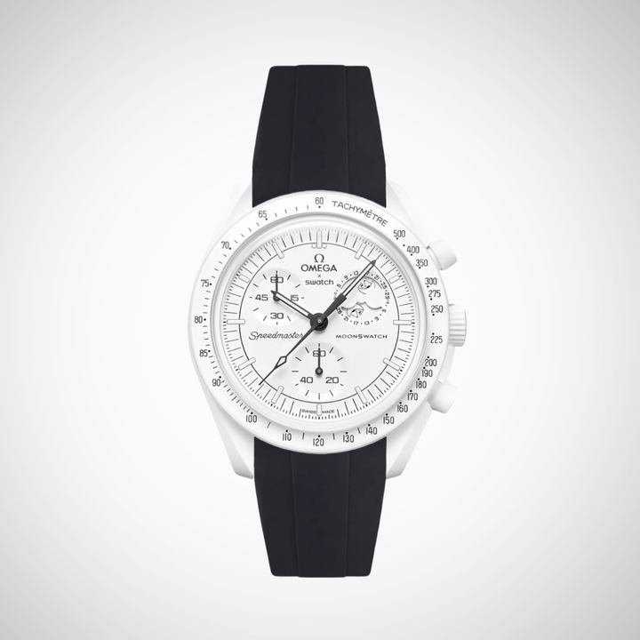 FKM Rubber Curved Strap for Omega X Swatch MoonSwatch Mission to The Moonphase