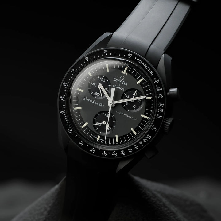 FKM Rubber Curved Strap for Omega X Swatch MoonSwatch Mission To Earth Phase