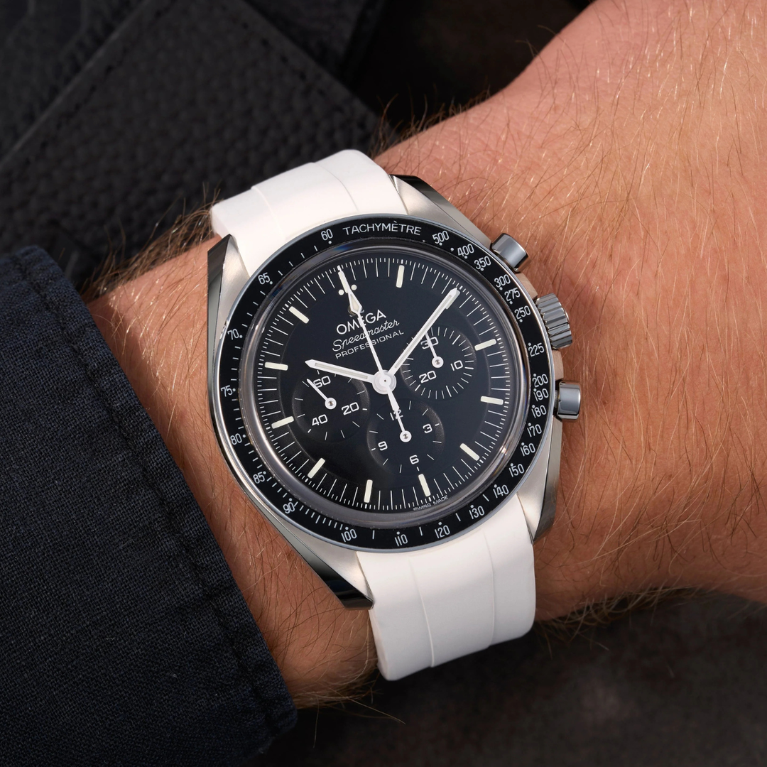 FKM Rubber Curved Strap for Omega X Swatch MoonSwatch Mission to Mercury