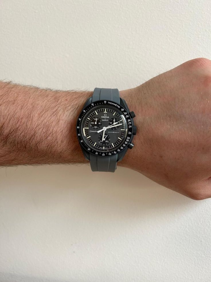 FKM Rubber Curved Strap for Omega X Swatch MoonSwatch Mission to the Moon
