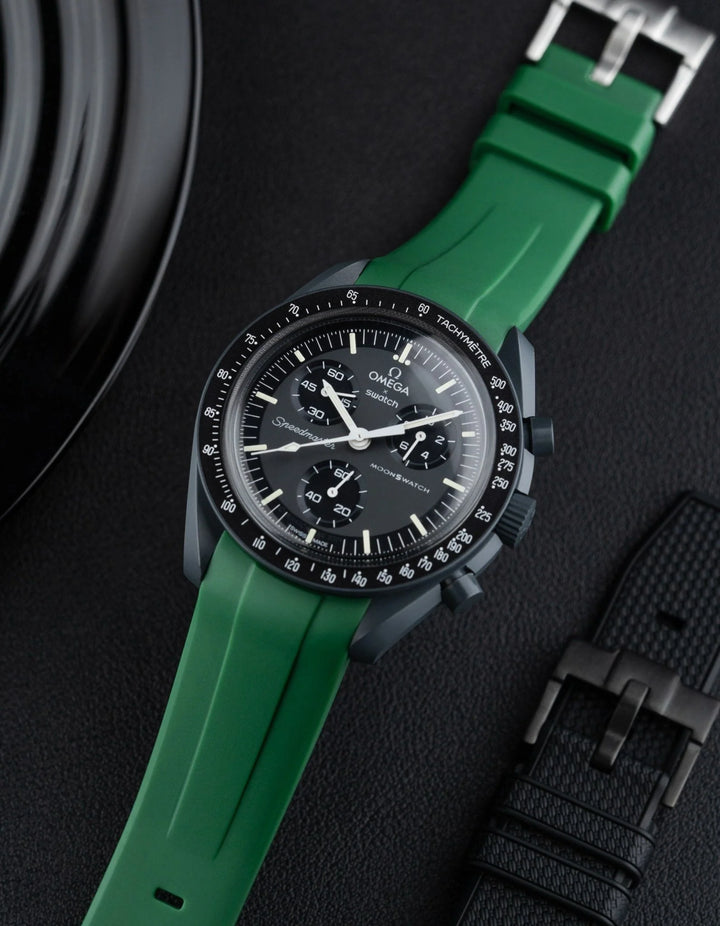 FKM Rubber Curved Strap for Omega X Swatch MoonSwatch Mission to Mercury