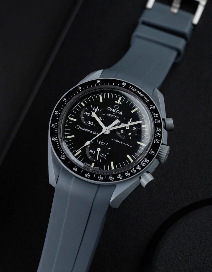 FKM Rubber Curved Strap for Omega X Swatch MoonSwatch Mission to Mercury