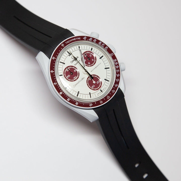 FKM Rubber Curved Strap for Omega X Swatch MoonSwatch Mission to Pluto